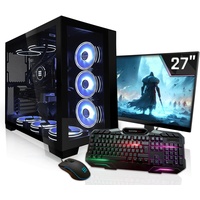 SYSTEMTREFF Gaming Komplett PC Set AMD Ryzen 7 7700X 8x5.4GHz | AMD Radeon RX 6800 DX12 | 1TB M.2 NVMe | 32GB DDR5 RAM | WLAN Desktop Paket Computer für Gamer, Gaming