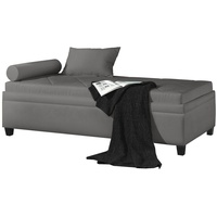 Relaxliege 120x200 cm mit wählbarer Matratze grau - Kamina Komfort
