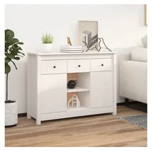 vidaXL Sideboard Weiß 100x35x74,5 cm Massivholz Kiefer