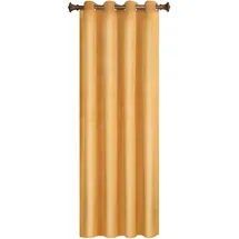 Woltu Verdunklungsgardine mit Ösen Samtvorhang Blickdicht Thermogardine, 300 g/m2 Schwere lichtundurchlässige Verdunklungsvorhang für Schlafzimmer Geräuschreduzierung Senf 140x225 cm (1 Stück)