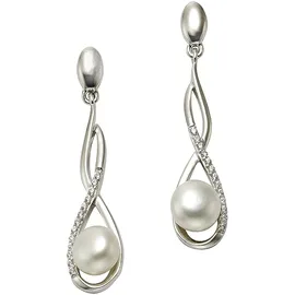 ZEEme Ohrhänger Zeeme Weiß 925 Silber 7mm