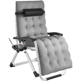 Tectake Sonnenliege Cloud Hellgrau