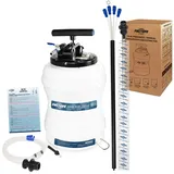 FIRSTINFO A1107EU | 10,5L | Patentierte dritte Generation | Flüssigkeitsabsauger | Ölabsaugpumpe | Absaugpumpe | mit 6 Schläuchen | Pneumatisch & Manuell