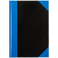 IDENA 542900 - Kladde A4, liniert, fester Einband, blau/schwarz, 1 Stück