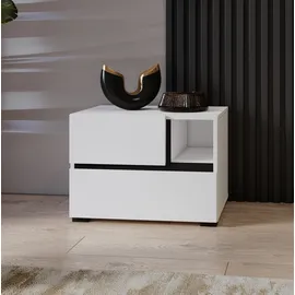 OTTO home Nachtschrank Cross 55 x 40 x 40 cm Weiß