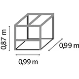 Vitavia Komposter Tomma 99 x 99 cm granit-schwarz