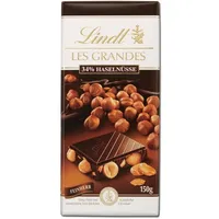 (34,27€/1kg) Lindt Les Grandes Noisette Noir, Schokolade, 150g Tafel