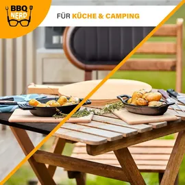 bbq nerd Servierpfännchen Schwarz, Metall, oval 11x18x21 cm Grills