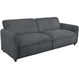 dorel home Schlafcouch Cord u. Velours 3-Sitzer Grau