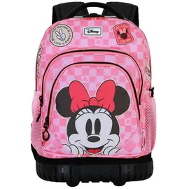 Karactermania Disney Minnie Maus rosa Trolley Schulranzen Rucksack Mit Rollen - Pink - One Size