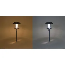 esotec Solarleuchte Edelstahl H38cm 1 Stück Silber