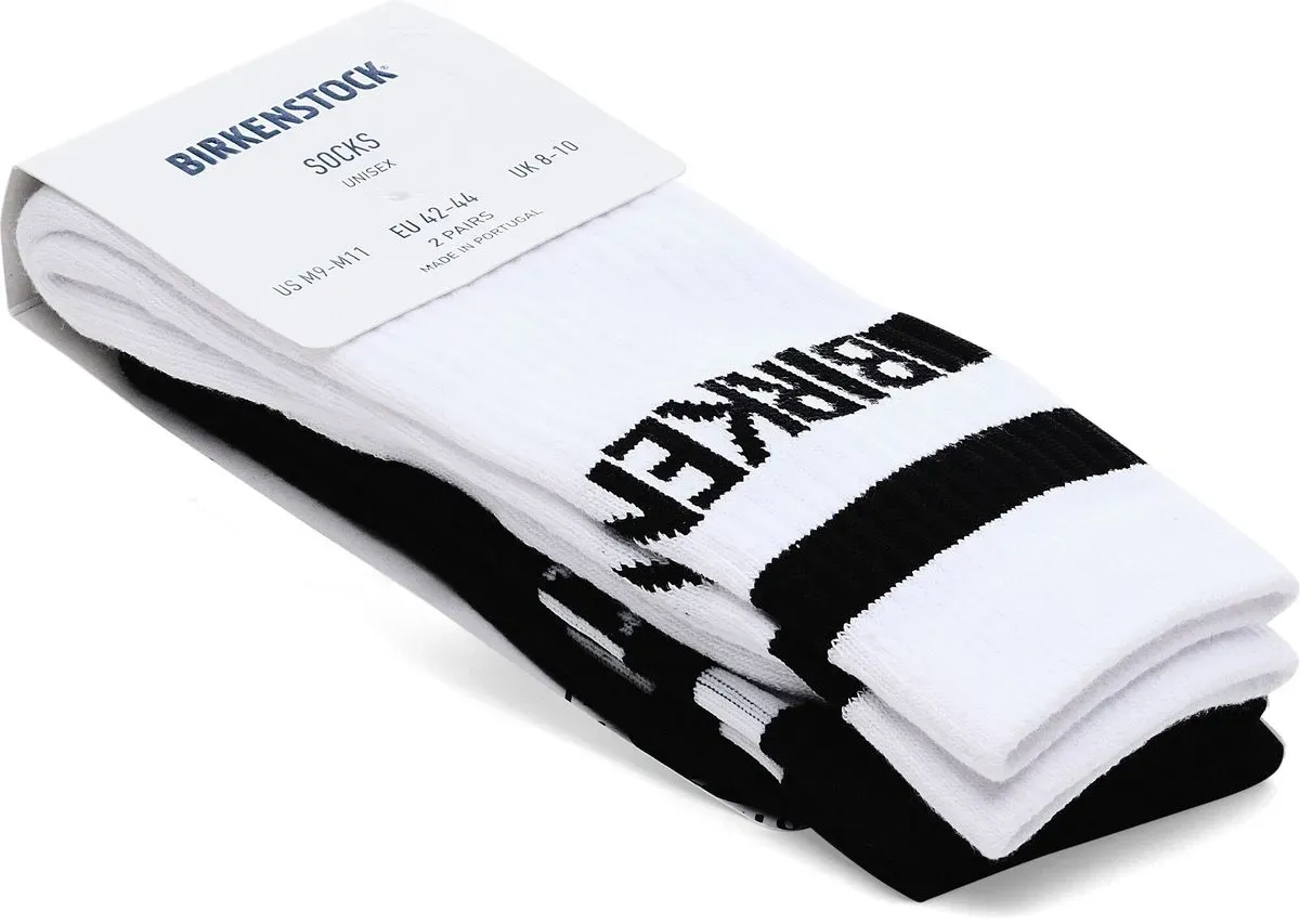 Birkenstock 2 Pack Cotton Crew Black + White black/white (433) 45