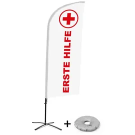 Showdown Displays Beachflag - Komplett-set - Erste Hilfe - Deutsch - Kreuzständer - Alu