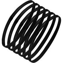 luxuskollektion 6er Pack Yoga-Stirnbänder Sport Schwarz Rutschfest Atmungsaktiv