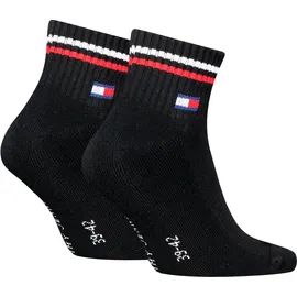 Tommy Hilfiger TH UNI TJ QUARTER 2P ICONIC 2 Paar Schwarz 35-38