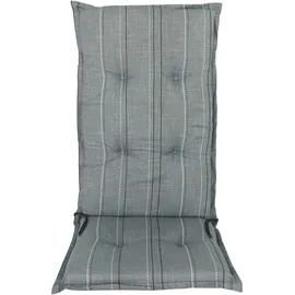 SUN GARDEN Hochlehner Auflage 117 x 50 x 5 cm grau gestreift 1 St.