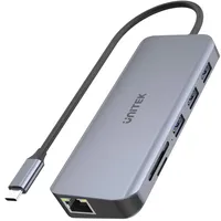 Unitek D1026B Schnittstellen-Hub USB 3.2 Gen 1 (3.1 Gen 1) Type-C Grau