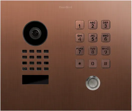 DoorBird D1101KH Classic Unterputz IP Video Türsprechanlage Bronze-Optik als PVD Beschichtung, Edelstahl, gebürstet