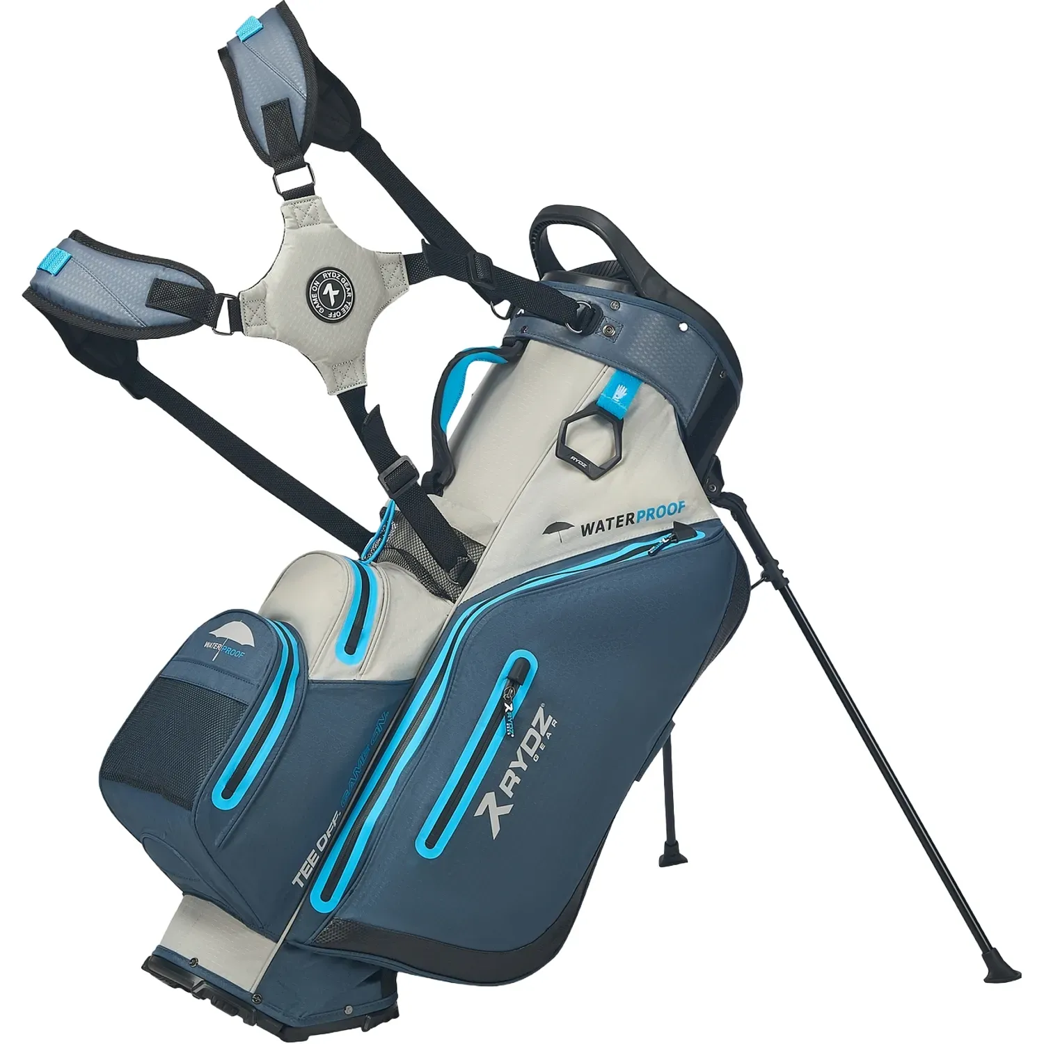 RYDZ GEAR Standbag Clip, navy/silber/hellblau