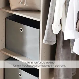 Rauch Drehtürenschrank »Kleiderschrank Schrank Garderobe AGORDO TOPSELLER Schlafzimmer« in zwei Griff-Farben, Breiten 91-360 cm, Dekor- oder Hochglanzfront, durchdachte Innenausstattung, in 7 Breiten und 2 Höhen MADE IN GERMANY,