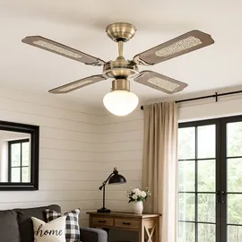 ETC Shop Deckenventilator 106,6 cm Deckenventilator Weiß