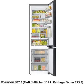 Samsung RL38A7B5BS9 Kühl-Gefrierkombination (387 l, 2030 mm hoch, Edelstahl)