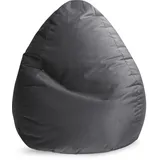 bookiepad Sitting Point Sitzsack BeanBag Marla XXL Samt Grau Anthrazit
