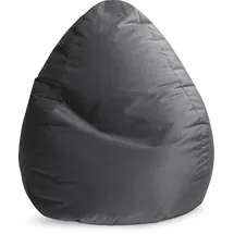 bookiepad Sitting Point Sitzsack BeanBag Marla XXL Samt Grau Anthrazit