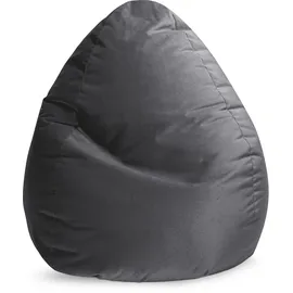 bookiepad Sitting Point Sitzsack BeanBag Marla XXL Samt Grau Anthrazit
