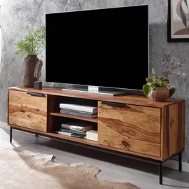 KADIMA DESIGN Lowboard Massivholz 147x51x38 cm TV-Kommode mit zwei Türen, | Gr.: onesize