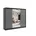 altdecor Kleiderschrank, Schwarz, Holzwerkstoff, 250x215x61 cm, Schlafzimmer, Kleiderschränke