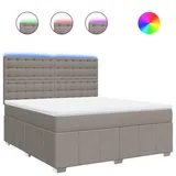 vidaXL Boxspringbett 180 x 200 cm Taupe