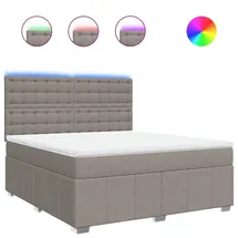 vidaXL Boxspringbett 180 x 200 cm Taupe