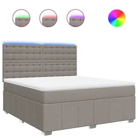 vidaXL Boxspringbett 180 x 200 cm Taupe
