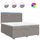 vidaXL Boxspringbett 180 x 200 cm Taupe