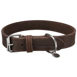 Trixie Rustic Fettleder Halsband dunkelbraun L