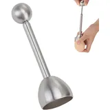 Edelstahl Eierknacker-Aufsatz für Weich und Hartgekochte Eier, Eierschalenentferner, Eieröffner mit Kugel, Eierköpfer und Cutter, Eier Cutter für Weiches, für Frühstück und Backen