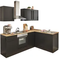 BASIC by Balculina Winkelküche L-Form 220 x 175 cm schwarz