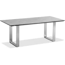 Niehoff Noah Profilkufe Edelstahl - 180 x 95 cm HPL Zement-Design