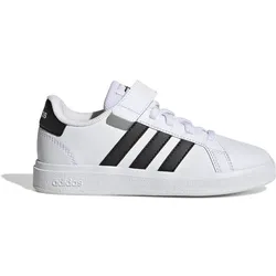 ADIDAS Kinder Halbschuhe Grand Court Court Elastic, FTWWHT/CBLACK/CBLACK, 29