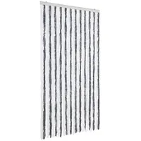 VidaXL Fliegenvorhang Grau und Weiß 100x230 cm Chenille