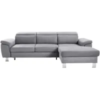 Xora Ecksofa Hellgrau, - 250x167 cm,