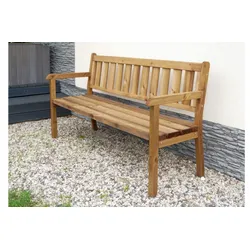 Balkonbank Sonthofen 170 x 63 x 97 cm - Gartenbank aus Fichte, Braun - bequeme Holzbank für den Garten - ideales Balkonmöbel für Balkon & Terrasse