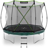 Kinetic Sports Bungee Safety Elite Gartentrampolin mit AirMAXX Technologie 244 cm dunkelgrün/silber