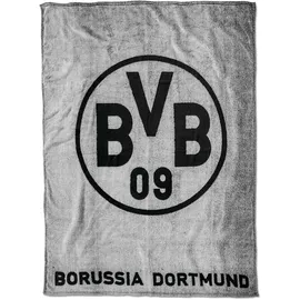 BVB Borussia Dortmund Borussia Dortmund Fleecedecke grau Unisex Gr. L