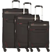 Worldpack Denver Koffer-Set 3-tlg. schwarz