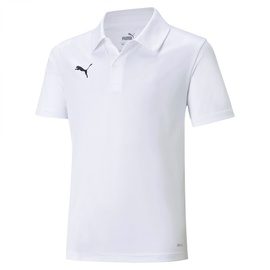 Puma Unisex Kinder Teamliga Sideline Polo Jr Shirt, Puma White-puma Black, 152