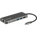 Startech StarTech.com USB-C Multiport Adapter - 2x USB 3.0 / HDMI SD / Gigabit Ethernet - mit Stromversorgung (60W PD Pass-Through) – USB Type C Dock - (DKT30CSDHPD)