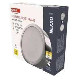 EMOS LED Panel 12,5 W rund Stahl
