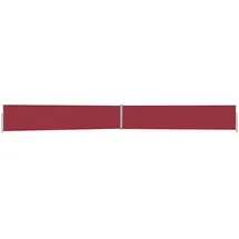 vidaXL Seitenmarkise 140 x 1200 cm Rot Polyester